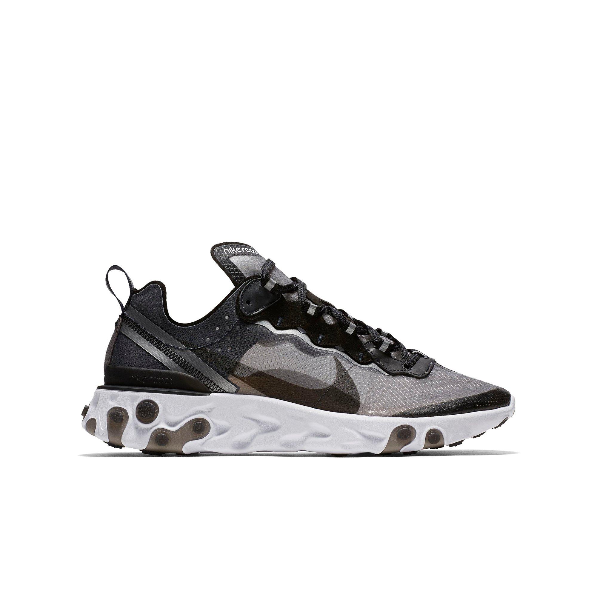 Nike React Element 87 Anthracite Black White Gradeschool Kids Shoe Hibbett